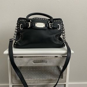 Black leather Michael Kors purse